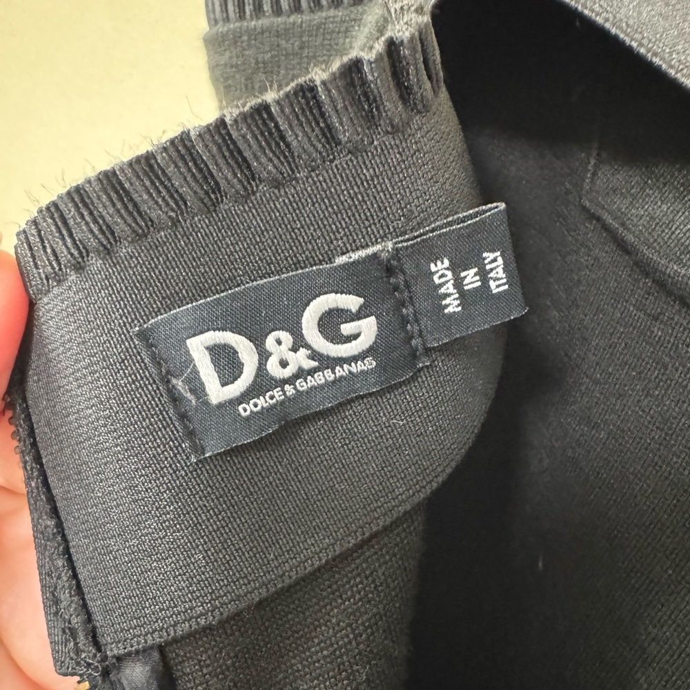 Vintage Dolce & Gabbana Black Dress with Gold Zipper - Picture 8 of 15